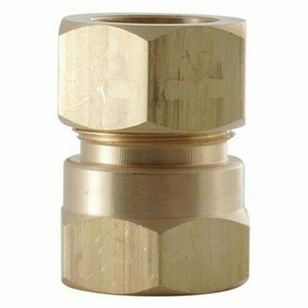 Ldr Industries LDR 508-66-6-8 Pipe Adapter, 3/8 x 1/2 in, Compression x Female, Brass 180409047